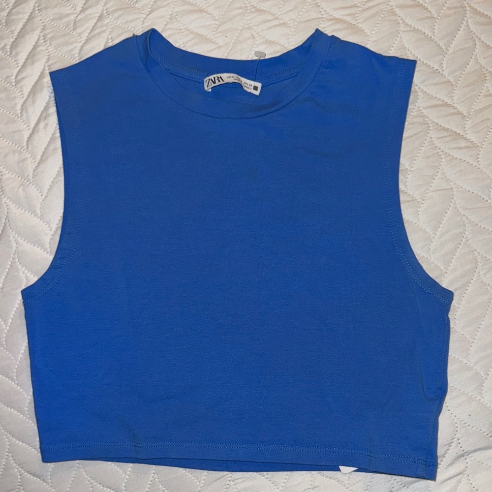 Zara Vibrant Blue Crop Top